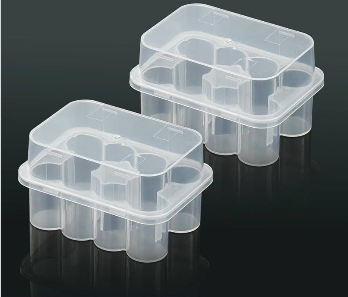 2 Pack 10-Slot 3mL Vial Storage Box – Clear Plastic Protective Holder